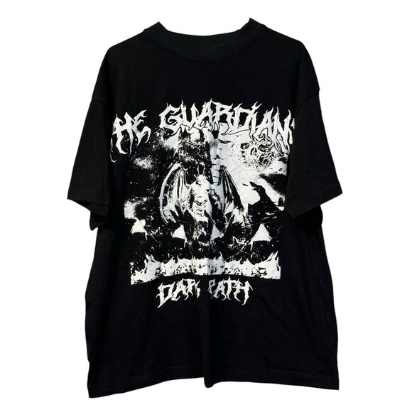 DARK PATH Size XXL T Shirt The Guardian Punk Hip Hop Grunge Gothic Streetwear - Picture 1 of 11